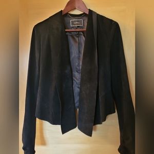 Black Suede Cropped Jacket